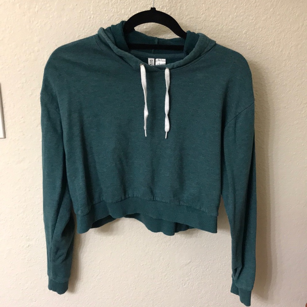 Cropped Teal H&M hoodie